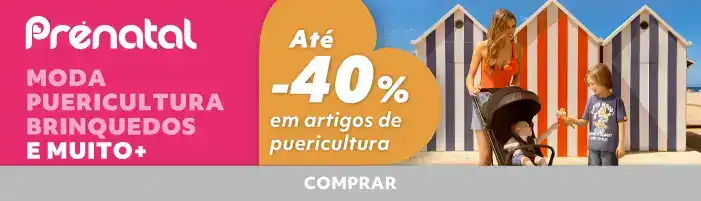 Ate 40% de desconto direto em artigos de Puericultura selecionados