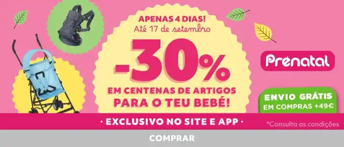 Dias sem IVA | Produtos para bebés, carrinhos, cadeiras auto, segurança e cuidados com o bebé
