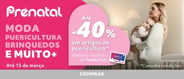 Ate 40% de desconto direto em artigos selecionados | Prénatal
