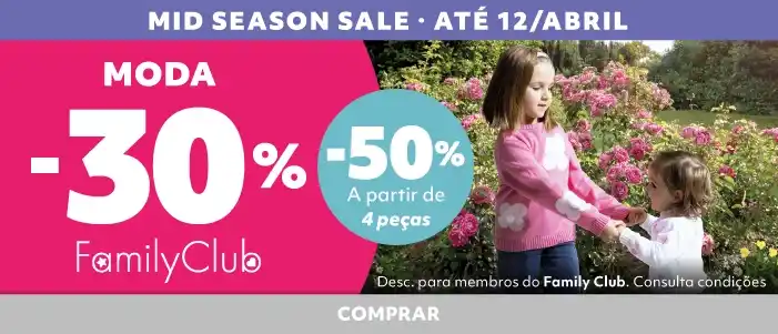 Ate -50% em Moda | Mid Season Sale | Roupa e acessórios para bebé, pré-mamã e moda infantil: vestidos, conjuntos e peças confortáveis