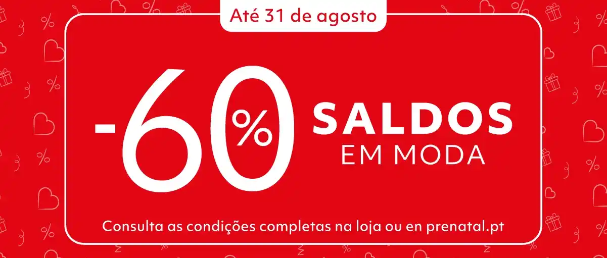 Saldos | -60% em Moda | Prénatal