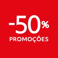 50% de desconto em TODA a Moda
